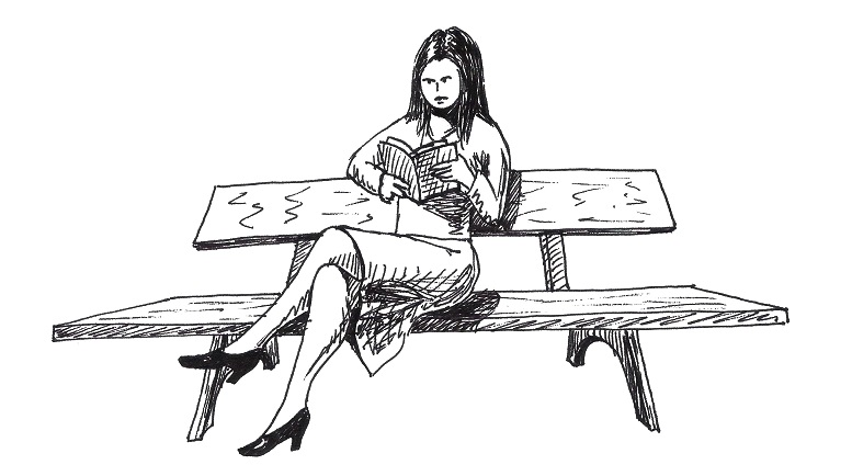 moteris skaito