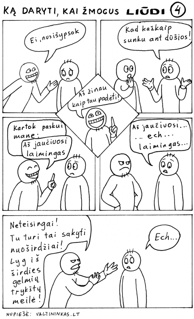 ką daryti kai žmogus liūdi